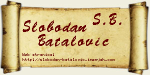 Slobodan Batalović vizit kartica